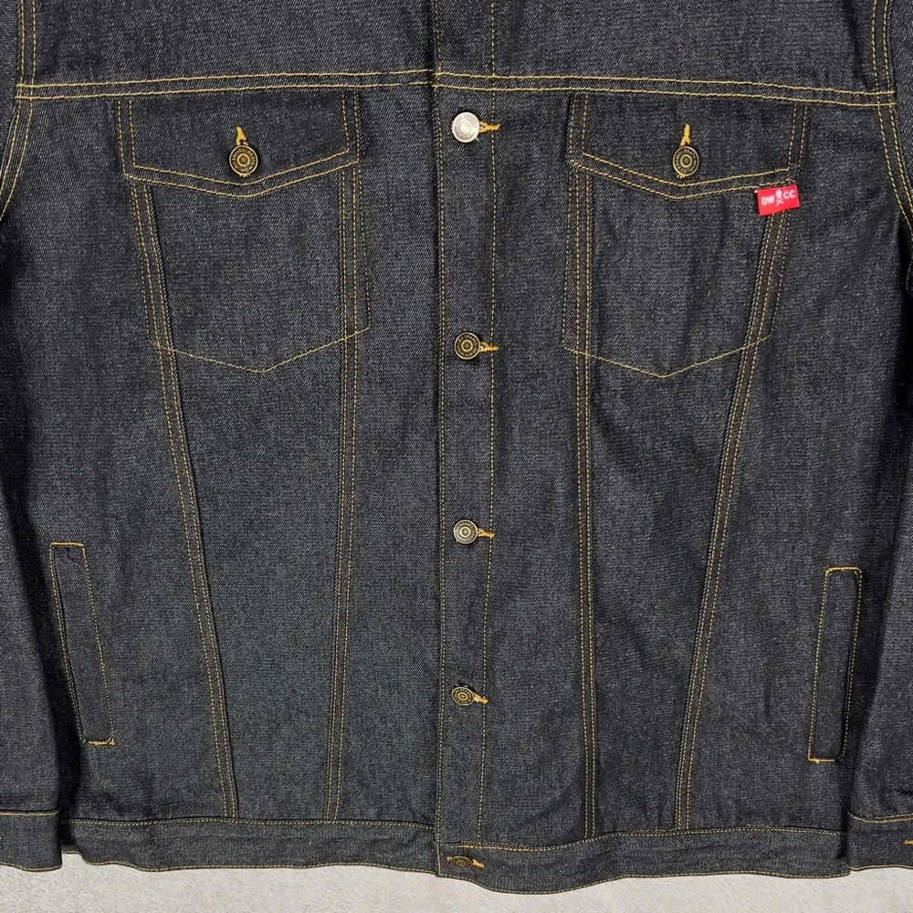 Death Wish Coffee Co. Limited Edition Jean Jacket Men's 2XL Dark Wash Denim‎